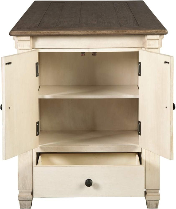 Farmhouse Counter Height Table with Storage Cabinet