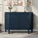 Navy Blue Accent Storage Cabinet with 4 Doors