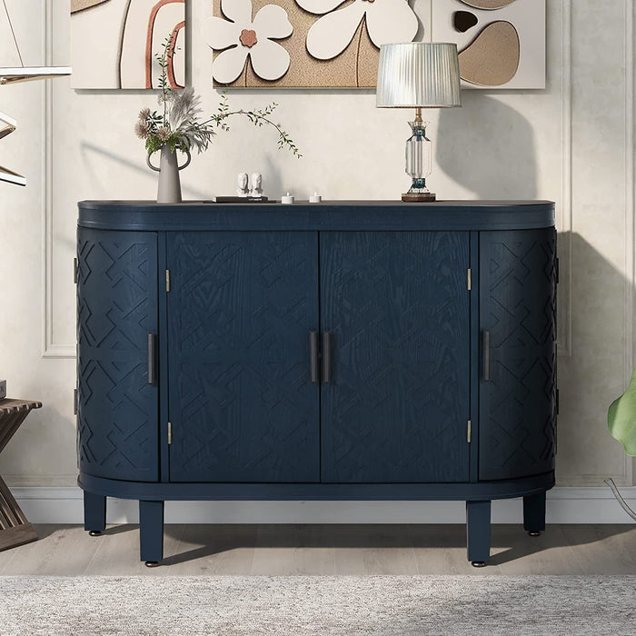 Blue Wood Buffet Sideboard