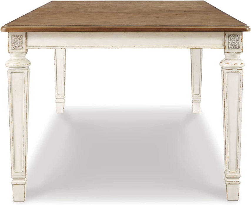 Realyn French Country Dining Extension Table, Chipped White