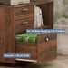 Brown 3-Drawer File Cabinet with Lock