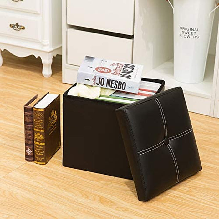 Small Square Foot Rest with Storage Ottoman
