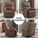 Power Recliner Chair, Electric, Breathable Fabric, Brown