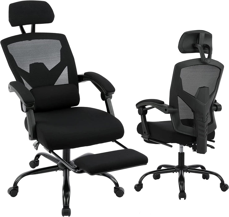 Ergonomic Reclining Mesh Office Chair with Accessories