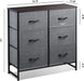 6 Drawer Dark Grey Fabric Dresser