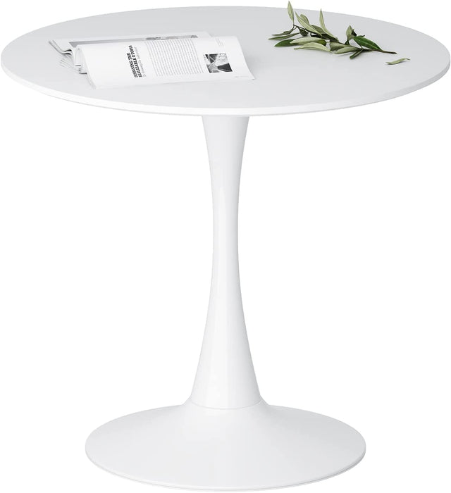 Modern round Tulip Dining Table, White