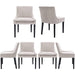 Corduroy Dining Chairs with Wood Legs, Set of 6