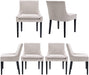 Corduroy Dining Chairs with Wood Legs, Set of 6