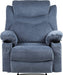 Overstuffed Recliner Chair with Massage and Heat (Light Blue)