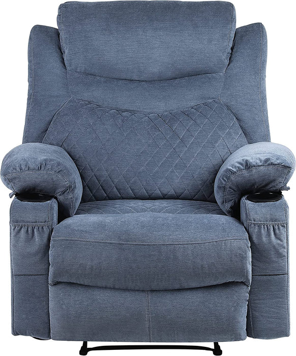 Massage Recliner Chair with Heat, Blue