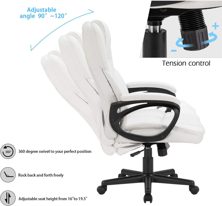 Adjustable High-Back Office Chair with Lumbar Support