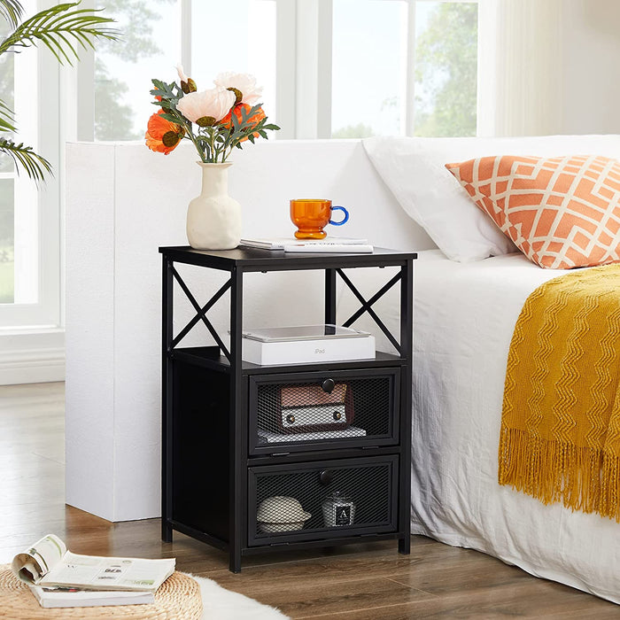 X-Design Retro Black Nightstand