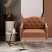 Modern Tufted Accent Chair with Gold Legs