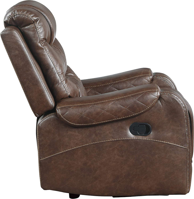 Lexicon Noura Double Glider Reclining Loveseat, Brown