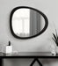 Mckinder Mid-Century Asymmetrical Wood Wall Mirror, 24 X 28, Black, Decorative Geometric Irregular Mirror with Robust Wooden Frame and Mid-Century Mirror Look