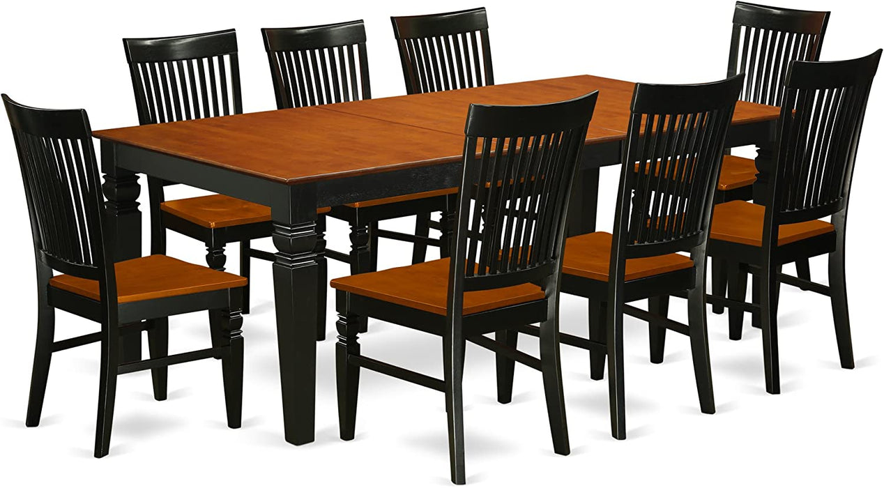 9 Piece Dining Set in White