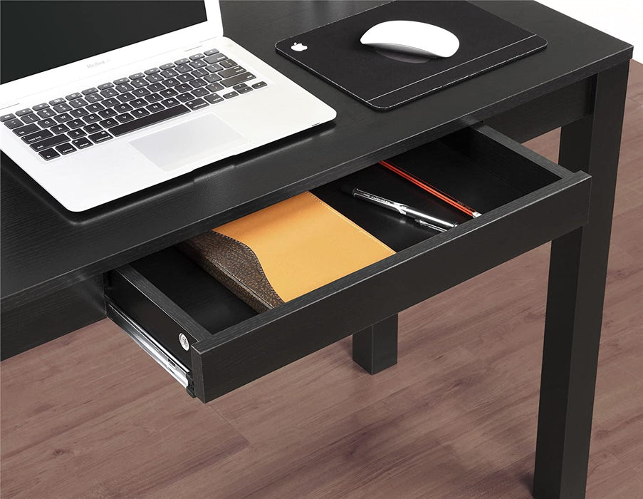 Espresso Desk with Drawer, 39D X 19.7W X 30H