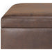 Mid Century Modern Storage Ottoman in Chestnut Brown