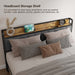 Queen Metal Platform Bed Frame with Storage Headboard