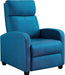 Blue Fabric Recliner Chair