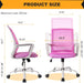 Pink Mesh Swivel Office Chair