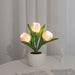 Tulip Desk Lamp with LED Simulation and Vase