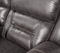 Dark Chesnut Recliner Sofa with Console