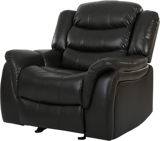 Merit Black Leather Recliner/Glider Chair by Gdfstudio