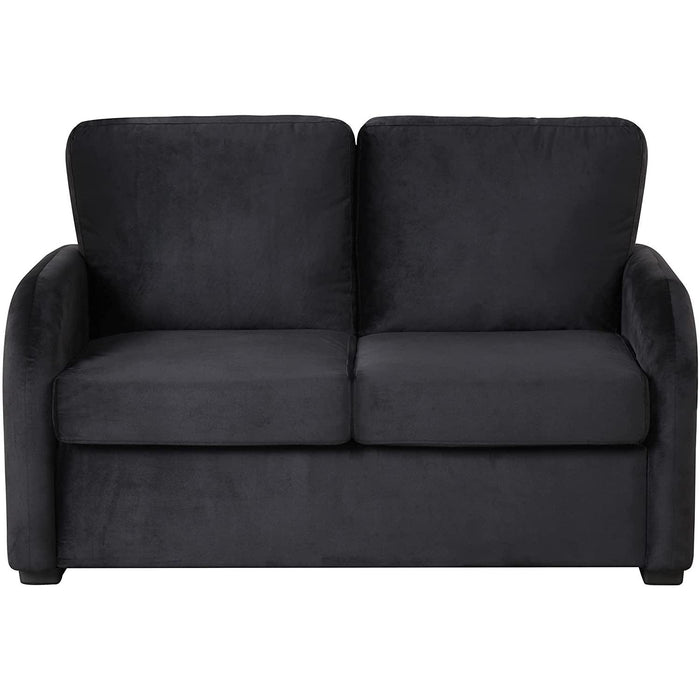 Black Love Seat with Sleeper, USB and Plug