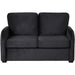 Black Love Seat with Sleeper, USB and Plug