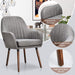 Set of 2 Fabric Accent Dining Chairs, Grey