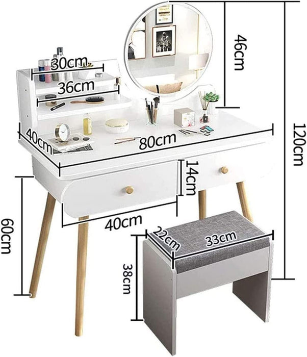 Bedroom Vanity Makeup Desk with Stool