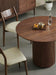 Round Solid Wood Dining Table (Brown)