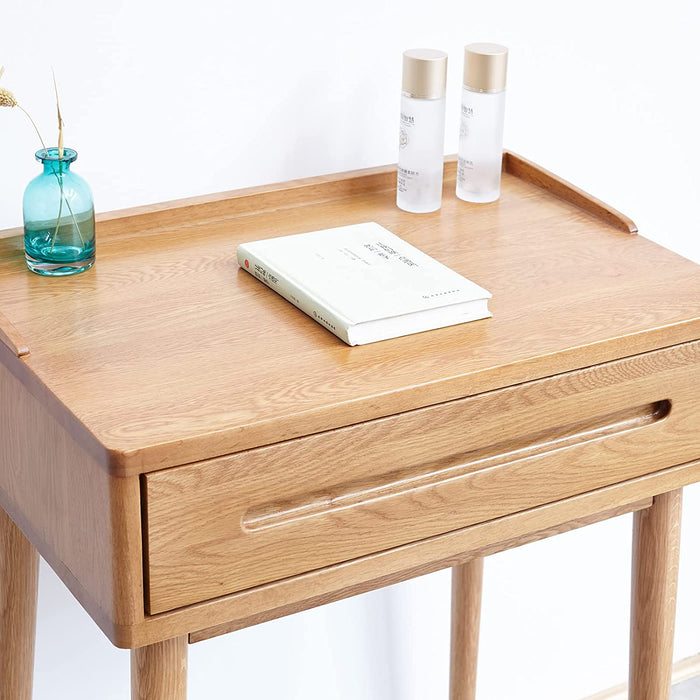 Wood Vanity Table Set with Drawer and Bench