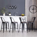 Matte Black 30″ High Back Metal Barstools (Set/4)