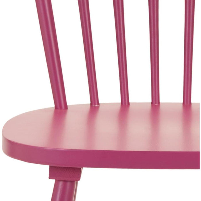 American Homes Collection Raspberry Pink Spindle Side Chair, Set of 2