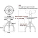 Rustic Industrial Adjustable Barstool, Set of 2