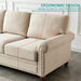 Beige Mid Century Modern 2-Piece Sofa Set