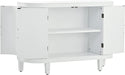 White Accent Storage Cabinet with 4 Doors