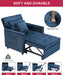 3-In-1 Navy Blue Flannel Sofa Bed