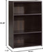 Cinnamon Cherry Bookcase with 3 Shelves