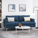 Navy Blue Silver 3 Seater Sofa