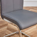 Grey Faux Leather Padded High Back Dining Chairs Set of 4