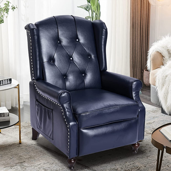 Wingback Recliner Chair with Massage and Heat (PU Leather)