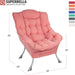 Pink High Back Armchair for Modern Living Room