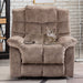 Single Breathable Fabric Reclining Chair for Living Room (Apricot)