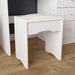 White Makeup Table with Sliding Lighted Mirror