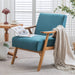 Boho Farmhouse Teal Accent Chairs Set of 2
