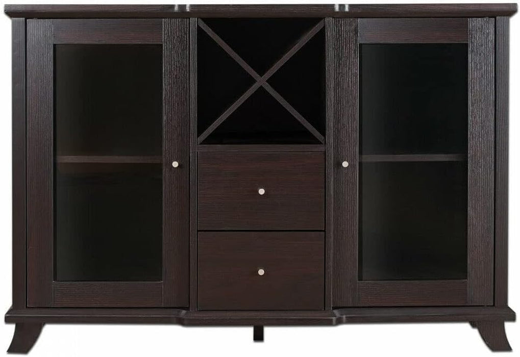 Modern Kitchen Storage Cabinet Buffet Server Table Sideboard Dining Wood Brown