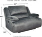 Signature Design by Ashley Clonmel Wide, Power Recliner, Charcoal Gray